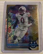 2022 Bowman University Devin Lloyd Gold Shimmer RC #16/50 Utah Utes Jaguars