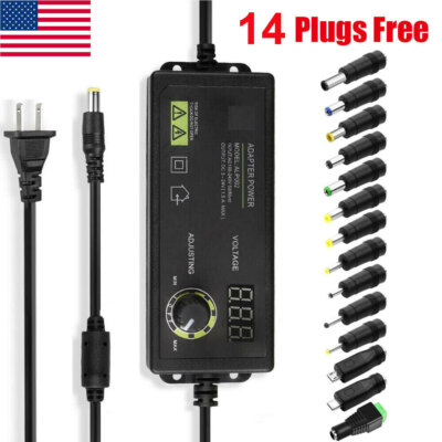 60W Power Supply Adjustable DC 3V~24V Variable Universal Switching AC/DC Adapter