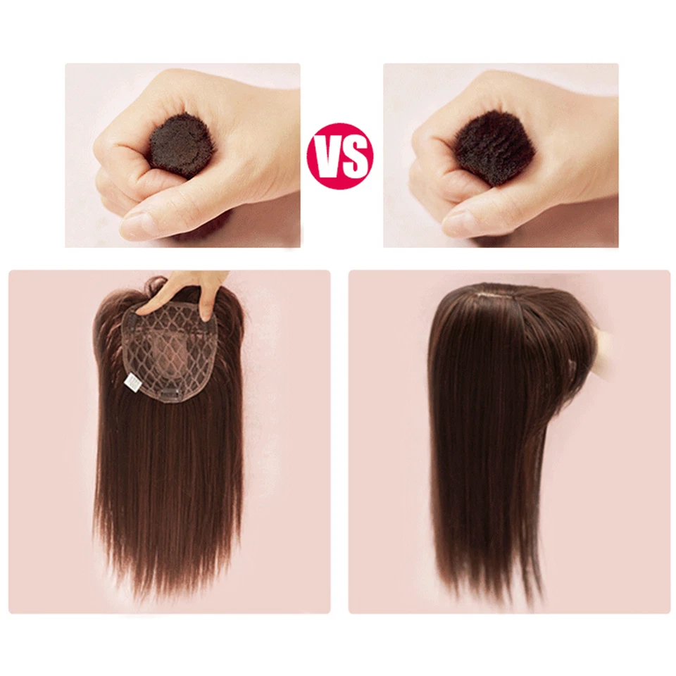 Top de plástico sintético con flequillo mono/tupé de repuesto para mujer Foto 4 de 4