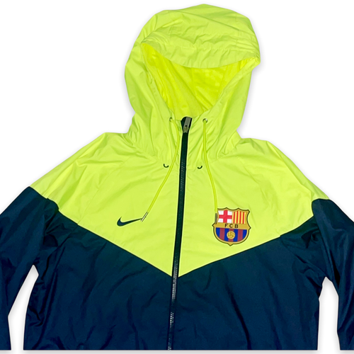 Selten Fcb Nike Windrunner Jacke Glanz Nylon Jacke Barcelona Gelb Schwarz S - Bild 4 von 7