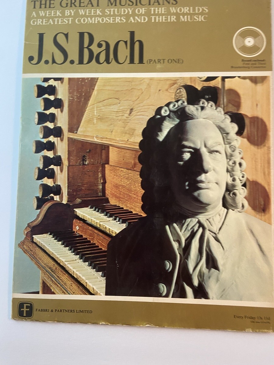 Vtg J.S. Bach-The Great Musicians No. 4-Study-Vinyl LP-Part
