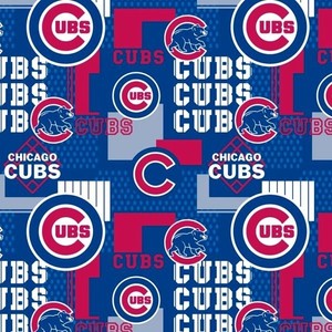 mlb baseball chicago cubs squares new 2018 blue 18x29 baseball quarter