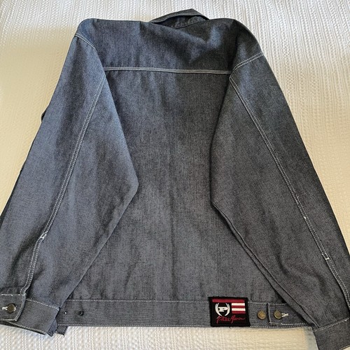 Giacca jeans Phat Farm uomo taglia XXL blu denim hip rap - Foto 10 di 17