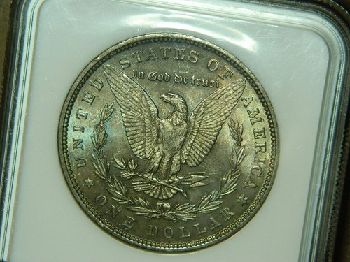1889 Morgan Dollaro d'argento classificato NGC MS63 Monster Rainbow Tonizzata (lotto # 16-3) - Foto 12 di 15
