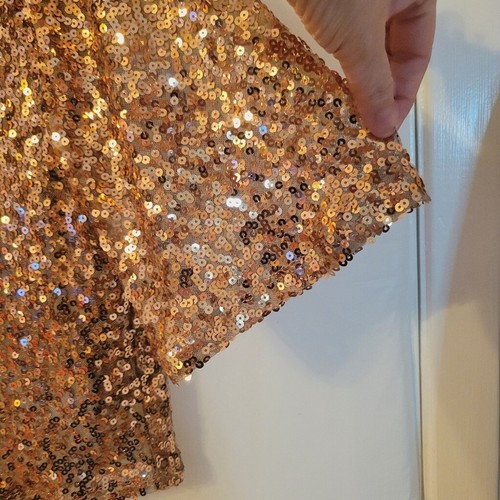NWT Gold Sequin Women's Top - Picture 3 of 8