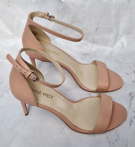 NINE WEST NWRAVE Damas Rosa Sintético Correa Tacón Alto Zapatos EU 37 UK 5 - Imagen 4 de 9