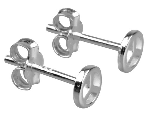 1x Paar 925 Sterling Silber Peace Zeichen Ohrstecker + Geschenktüte - Bild 2 von 2
