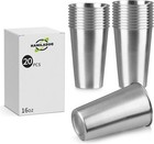 20Pack 16 oz Stainless Steel Pint Cups,Stainless Steel Cup,Pint Cup
