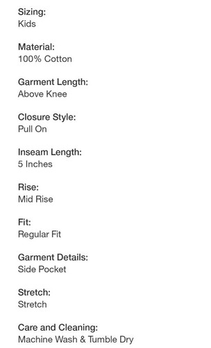 Kinder kürzere Batik Shorts Cat & Jack blau L 12-14 Jungen Mädchen himmelblau - Bild 4 von 5