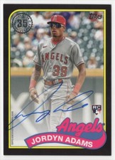2024 Topps - Jordyn Adams '89 Topps Baseball Black /199 Auto RC - Angels