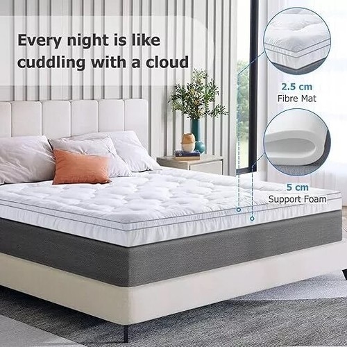 BedStory 3" Mattress Topper for Back Pain Relief, Fluffy Pillow Top, 180x200cm - Picture 2 of 5