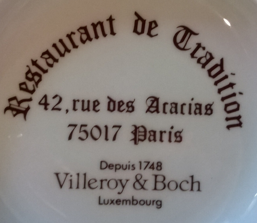 ASCHENBECHER: Restaurant LE PETIT COLOMBIER Paris - Porzellan VILLEROY & BOCH - Bild 7 von 7