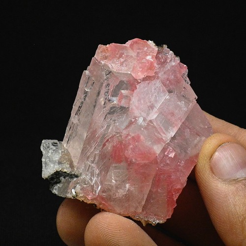 New Find : Reddish pink calcite with mesolite from Moldy Raspberry pocket #2962 - Picture 5 of 6