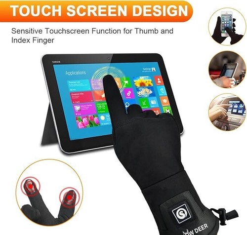 Elektrische Beheizbare Handschuhe Outdoor Beheizte Handschuhe Winter Wasserdicht - Bild 5 von 6