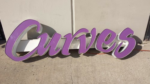 Kurven Turnhalle Schild Außen Leuchtschild Kurven Geschäftsschild - Bild 1 von 10