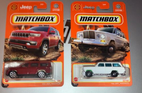 2024 SERIES Matchbox 1 Red 2022 & 1 White 1964 Jeep Wagoneer Die Cast SET NEW🔥 - Picture 2 of 8