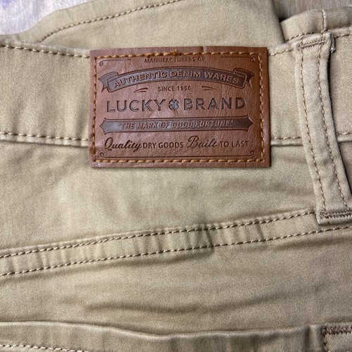 NWT MENS LUCKY BRAND JEANS PANTS 121 Sz 36 x 30 Slim Straight Stretch Khaki $99 - Picture 9 of 10