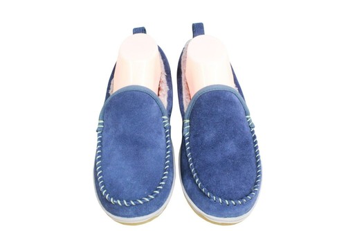 LL Bean Women's Purple Suede Fleece Lined Mountain Moccasin Slippers Size 8 M - Picture 5 of 9