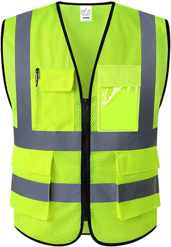 Netz Sicherheitsweste Warnschutz Reflektorweste mit Tasche - Bild 12 von 12