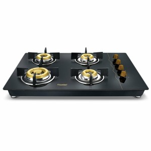 Prestige Gold Hob Top Pht04 Schott Glass 4 Burner Gas Top Black