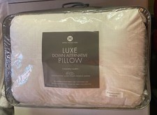 Hotel Collection Luxe Down Alternative Medium Support Std/Queen Pillow, White  