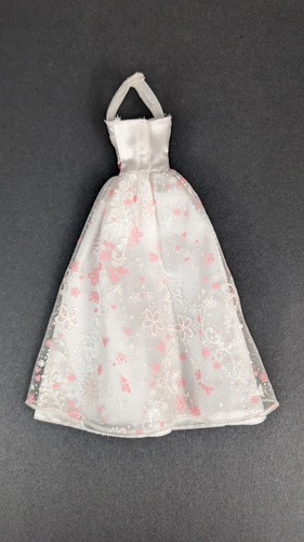 Barbie Fairytale Magic Wedding Dress Only White Pink Glitter Tulle Pretty - Picture 7 of 11