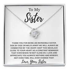 To My Sister Necklace, Brother to Sister, Birthday gift For Sister from Brother