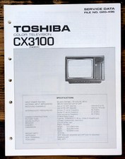 Toshiba CX3100 TV Service Manual Original 