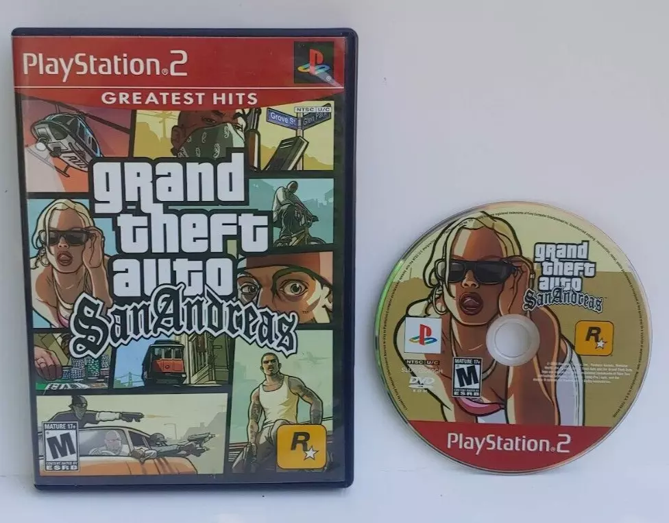 Grand Theft Auto San Andreas Playstation 2 ps2 w/ Manual - Tested Working