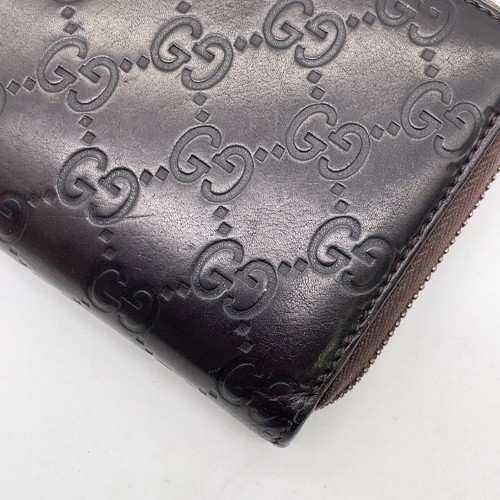 Auth GUCCI Guccissima Leather Brown307987 Round Zipper Long Wallet W/Box JA05000 - Picture 10 of 17