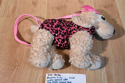 Poochie and Co. Cocker Spaniel with Pink/Black Leopard Body Bag Plush (310-3056) - Picture 2 of 4