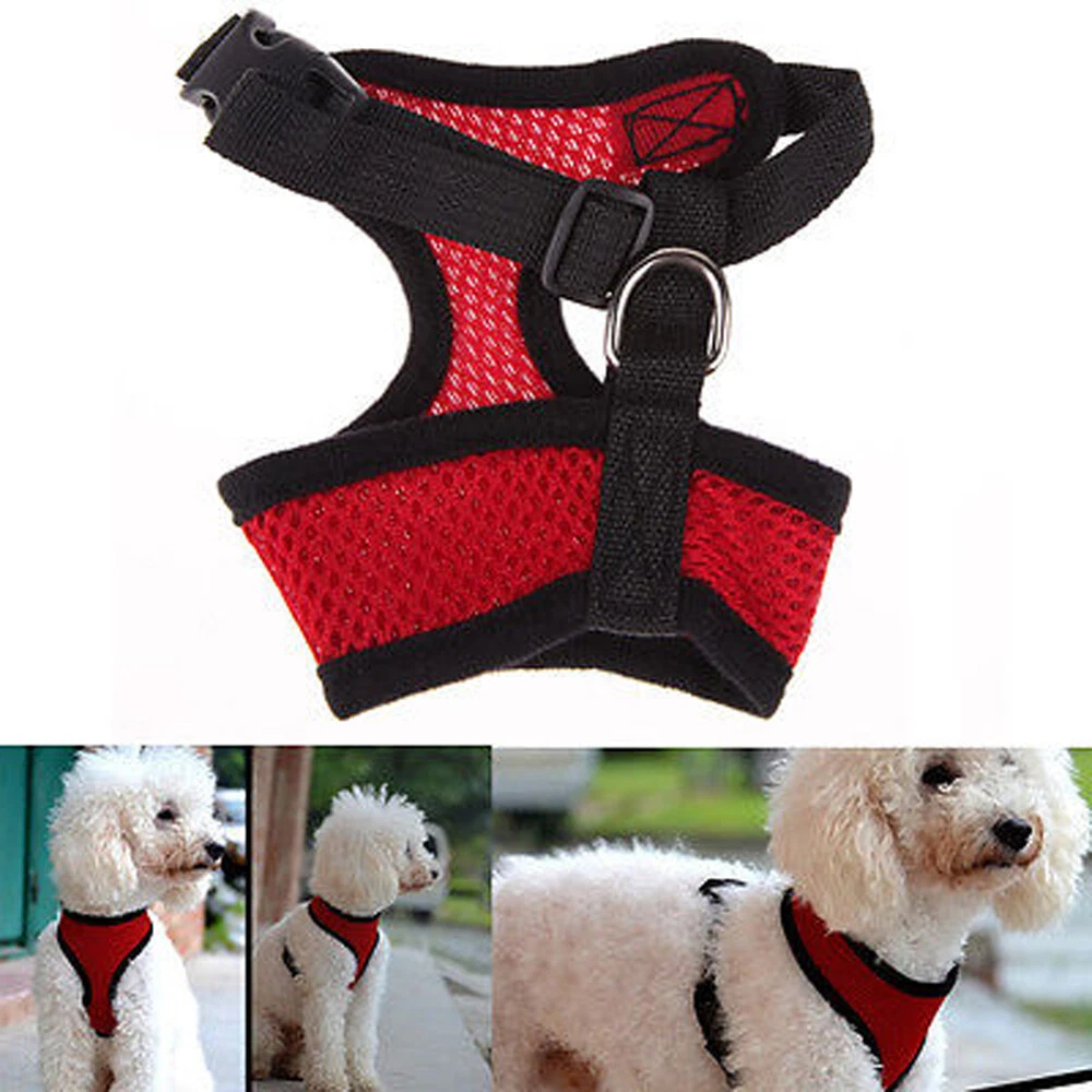 Dog Harness Puppy Adjustable Safety Mesh Vest Chest Straps Pet Outdoor Supplies~