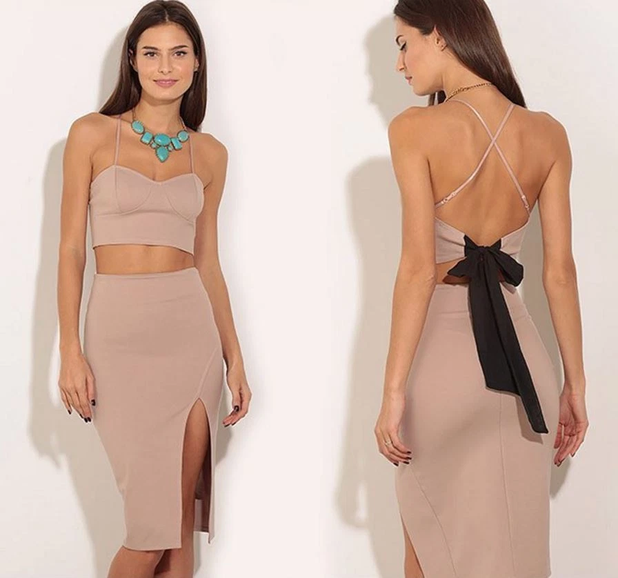 Two piece midi skirt and top top