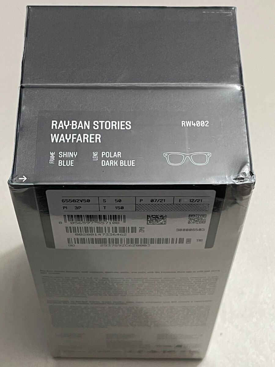 Ray-Ban Stories Wayfarer Smart Glasses - Blue Frames with Ray-Ban Stories Wayfarer Smart Glasses - Blue Frames with
