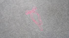  VICTORIA'S SECRET GRAY LONG SLEEVE & PINK STRIPED PANT PAJAMA SET Sz M