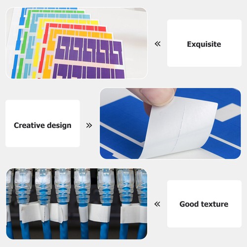20 Sheets Cable Label Sticker Labels Medium for Cables and Cords - Afbeelding 4 van 11