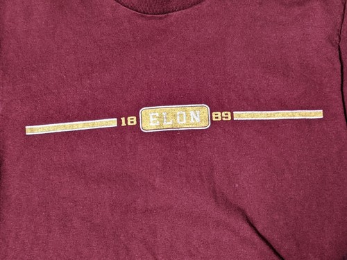 T-shirt vintage Jansport Elon Phoenix adulto taglia small college rossa manica lunga - Foto 3 di 14