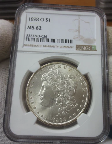 1898-O Morgan Dollar NGC MS62 (036) (Nice Coin)