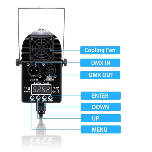 30W RGBW 4in1 LED Spotlight-Beam Stage Light Pin Spot DMX512 Party Disco Light - Picture 9 of 11