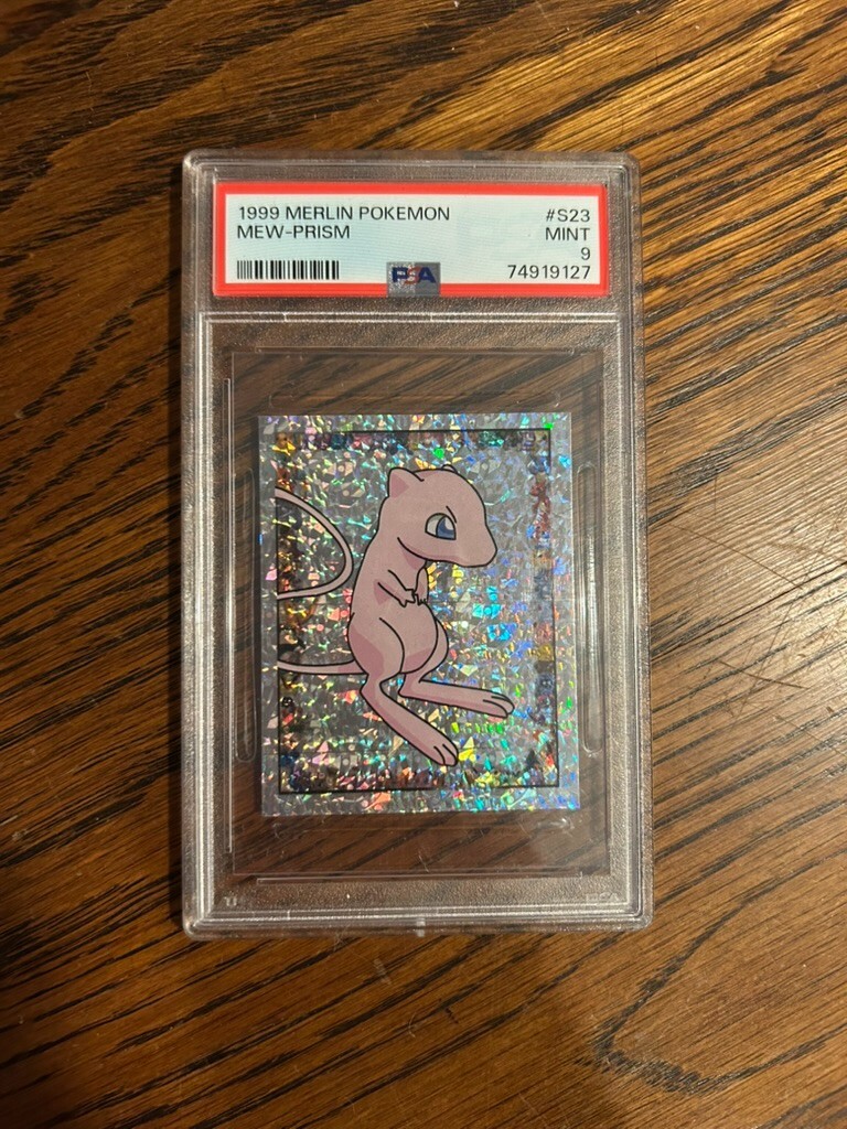 1999 Merlin Pokemon S23 Mew-Prism PSA 9
