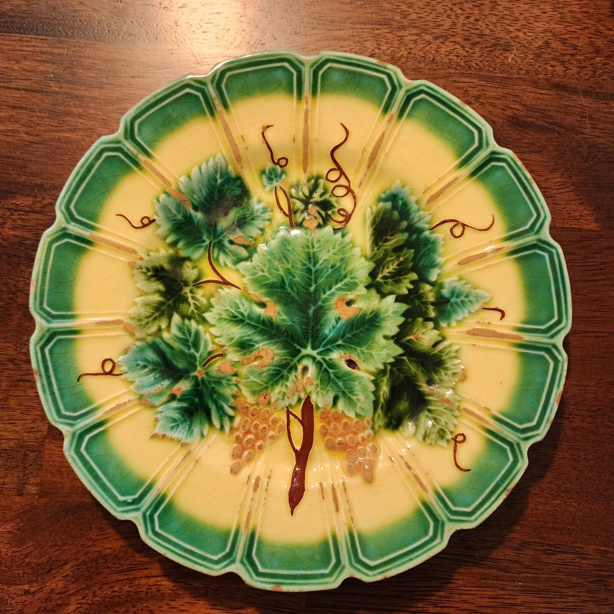 Sarreguemines antique plate rose サルグミンヌ Sarreguemines antique plate rose サルグミンヌ