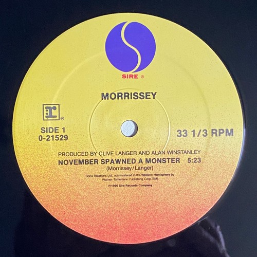 Morrissey - November Spawned A Monster 12" Single Sire Records, 1990 - Picture 5 of 6