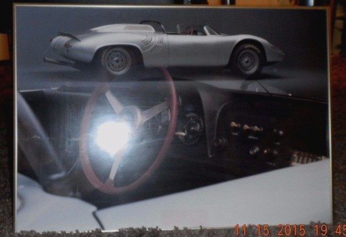 Rare Nielsen framed 1961-64 Porsche 718 W-RS Spyder Art Poster Print, 20X14.5 - Picture 7 of 8