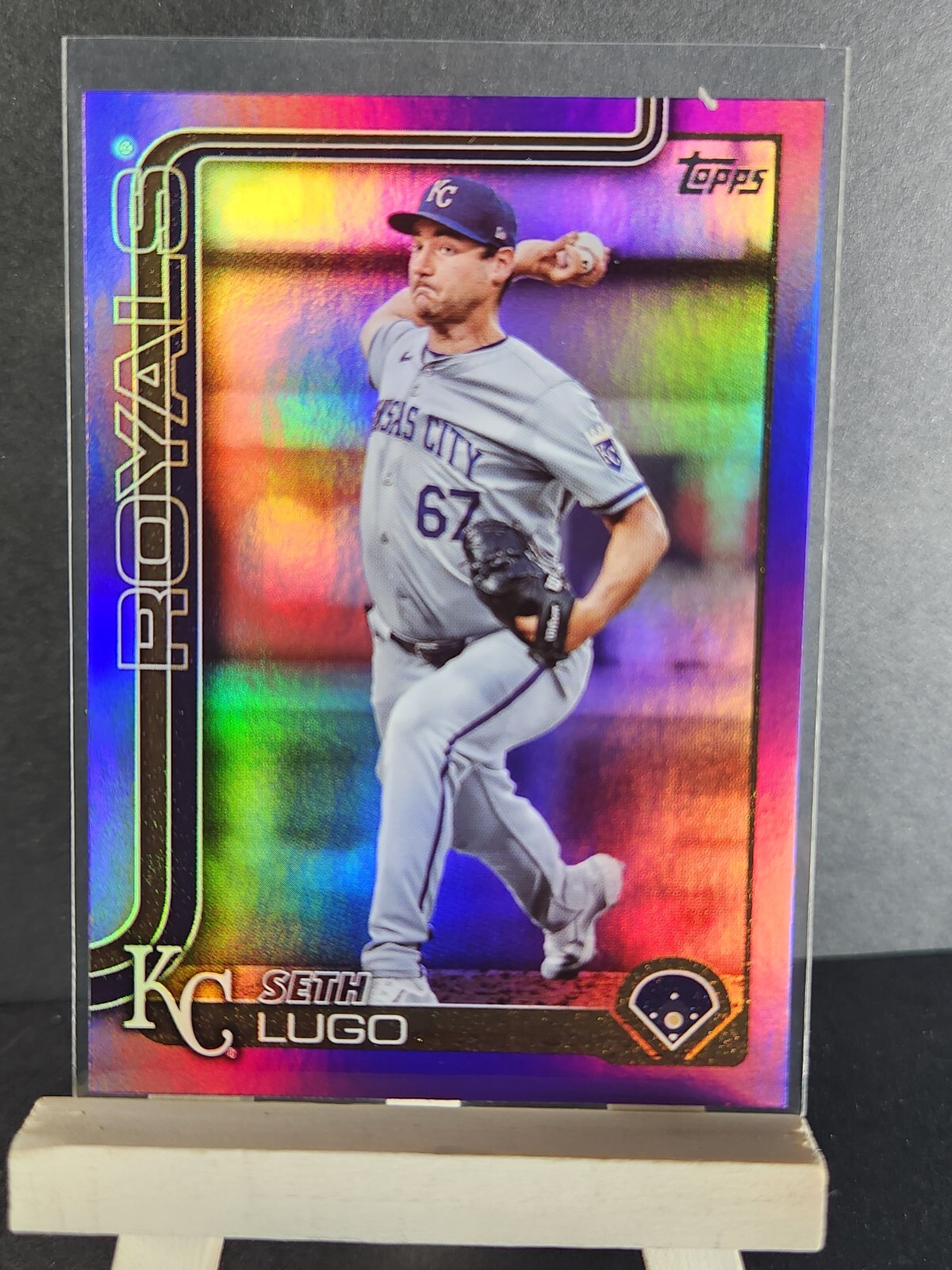 2025 TOPPS BASEBALL SETH LUGO PURPLE FOIL ROYALS /250