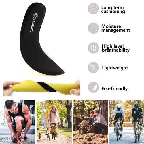 Memory Foam Insoles for Men Women Comfort Shoe Inserts Running Shoes Work Boots - Picture 34 of 36