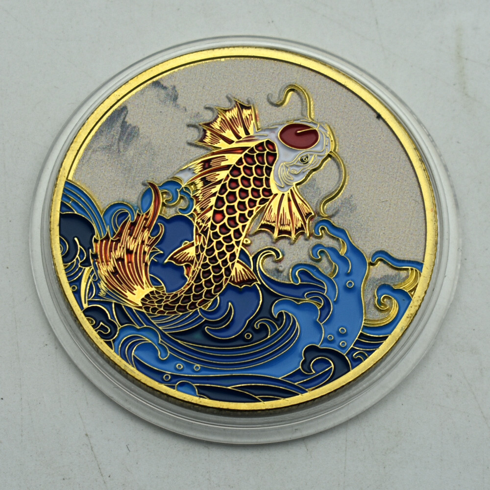 Coin Collectible Gold-Plated Commemorative Painted Relief