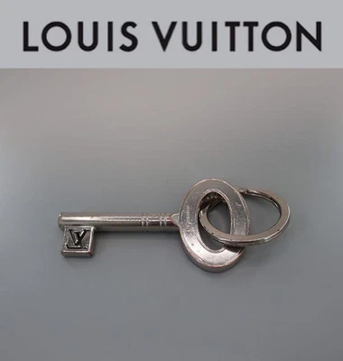 LOUIS VUITTON Porte Cles Travel Keychain Ring Bag Charm Silver 