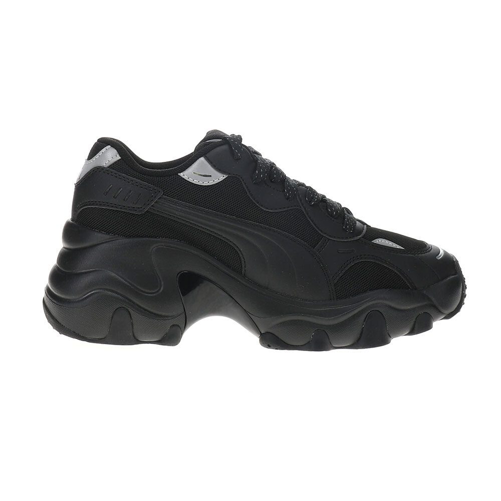 Женские черные кроссовки на танкетке Puma Pulsar Mesh V2 со шнуровкой, повседневная обувь 39968101