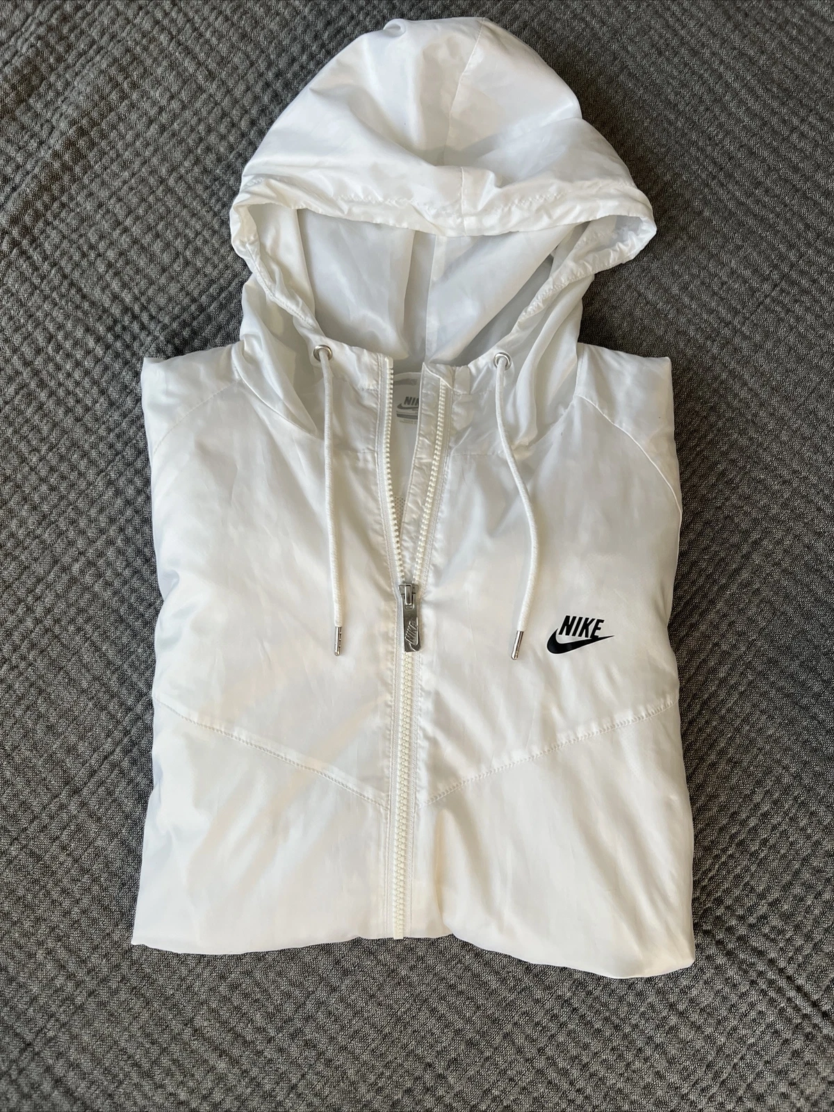 Nike White Windbreaker Jacket Men Size L