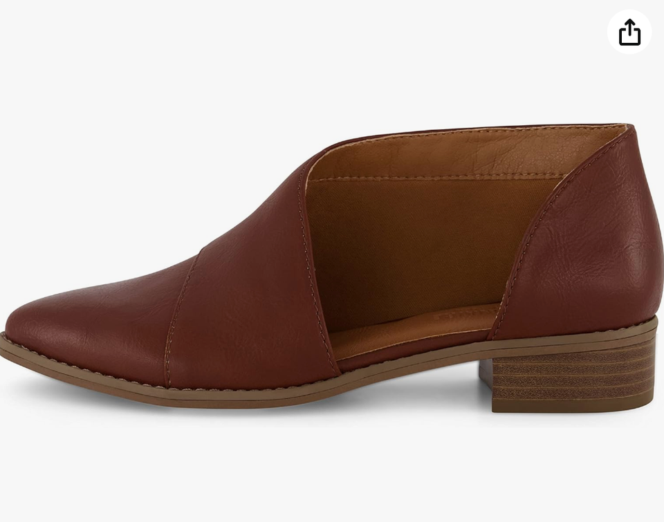 Women's Target Universal Thread Cut Out Ankle Booties Cognac Brown 6.5